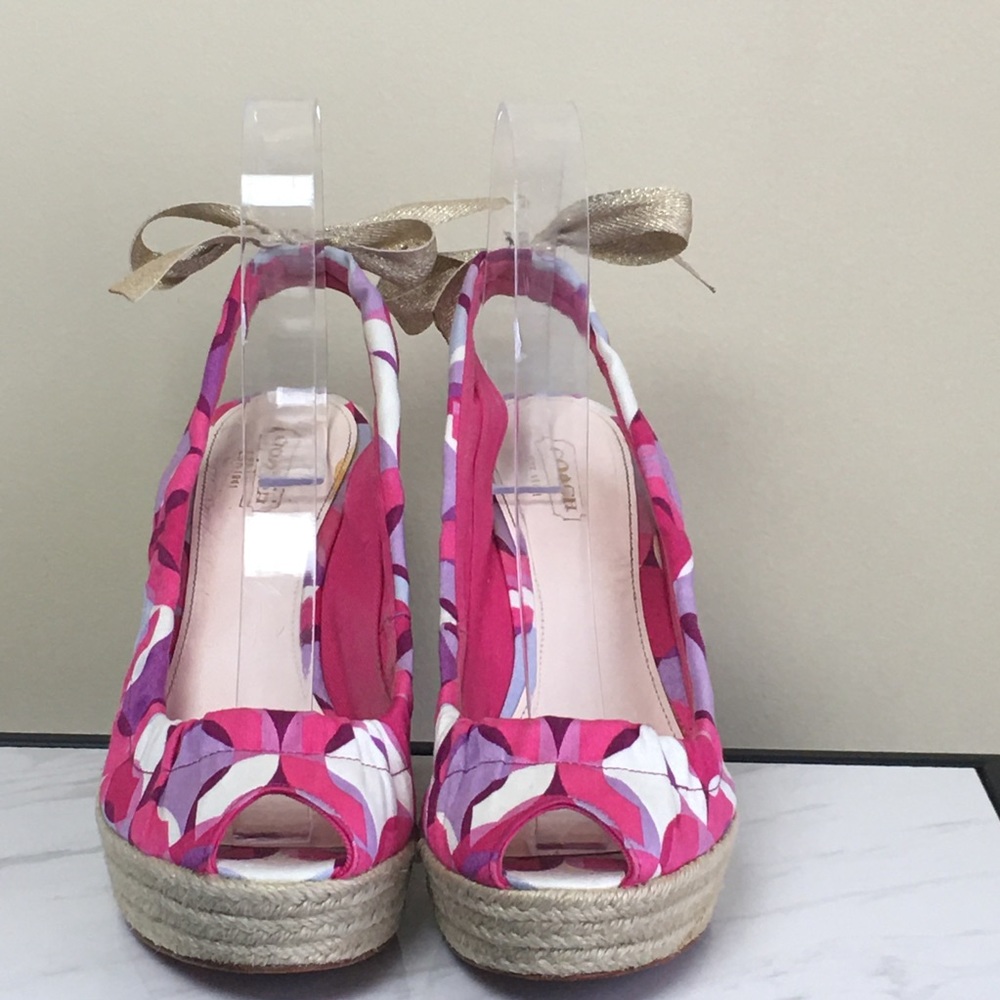 Coach Maritza Espadrille Wedge Sandal size 7 - Picture 2 of 7